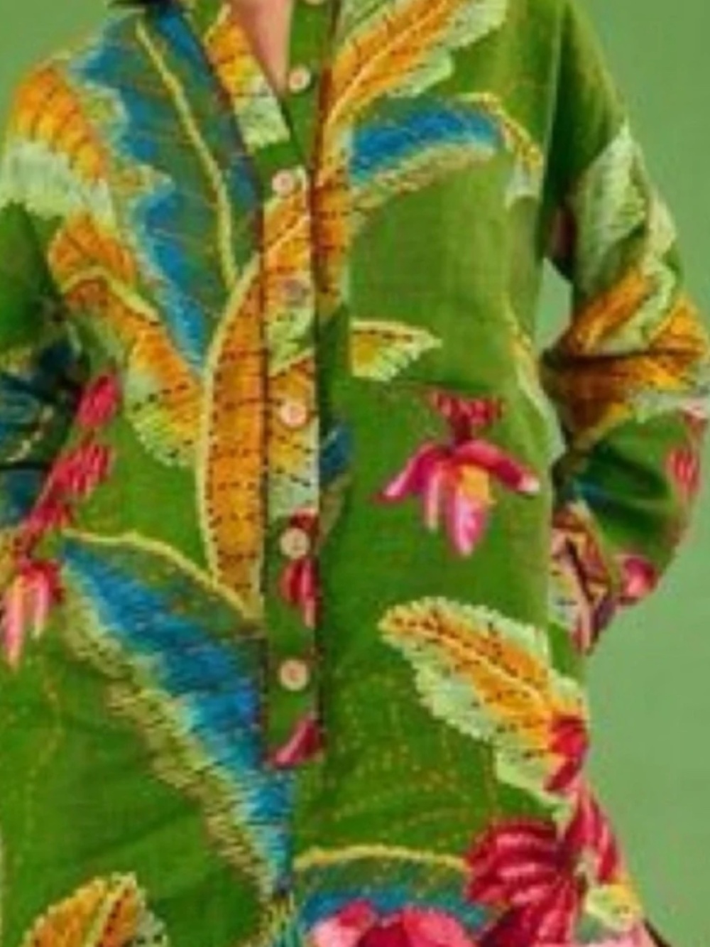 FARM Rio Romper - Linen Banana Leaves - NWT - Size Small - Picture 3 of 6